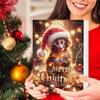 Christmas Countdown Calendar with Acrylic Monkey Pendants 2D Car Ornament 24-Day Advent Calendar for Holiday Offices Room