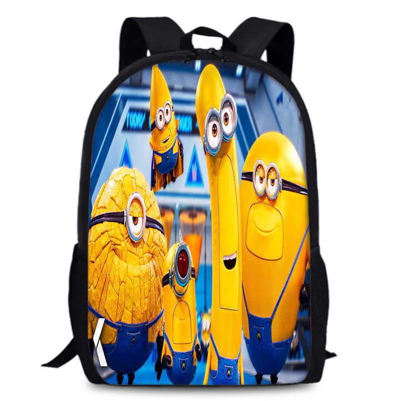 Вместительный 15-дюймовый рюкзак «Гадкий я 4» для школы, ткань Оксфорд, дышащий