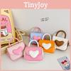 Heart Color Blocking Shaped Buckle Leather Children Shoulder Bag For Use Daily