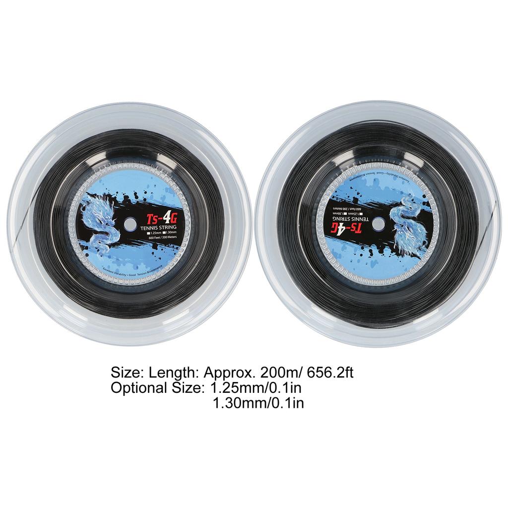 200 м Полиэстеровая теннисная струна Круглая Ударопрочность Жесткая Струна для ракетки 200 м Теннисная струна Круглый Теннисный аксессуар