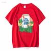 Pabst Blue Ribbon Can with Tropical Sunset Vintage Style T Shirt Beige long or short sleeves vintage Washed Stylish Comfortable