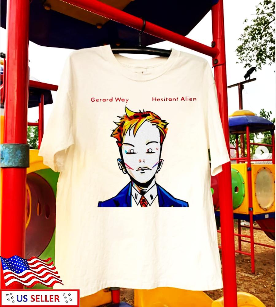 Новая футболка Джерарда Уэя Hesitant Alien Тур Концерт NI174 БЕСПЛАТНАЯ ДОСТАВКА