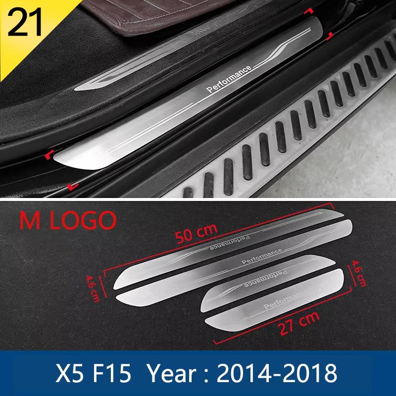 Для BMW X5 X6 E84 E90 F15 F16 F20 F30 G05 F34 F25 Автоаксессуары Накладки на пороги Защитные накладки Защитники Наклейка из нержавеющей стали