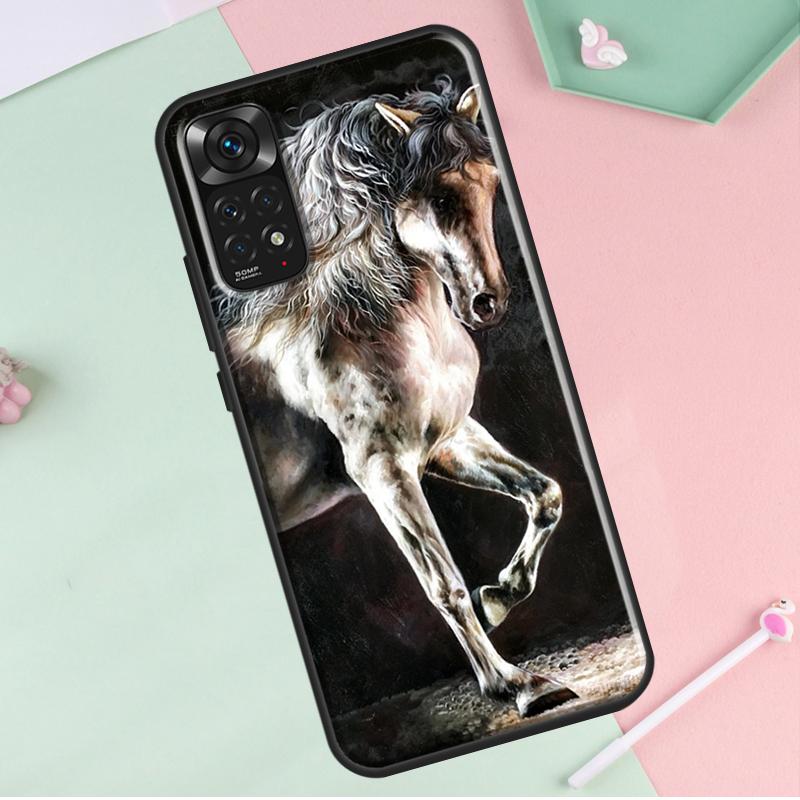 Лошадь животное картина для Redmi Note 12 Pro Plus Чехол для Redmi Note 10 8 9 11 Pro 12S 11S 10S 9S 9C 10C 12C Чехол