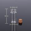 Small Transparent Glass Bottle with Cork Stopper
