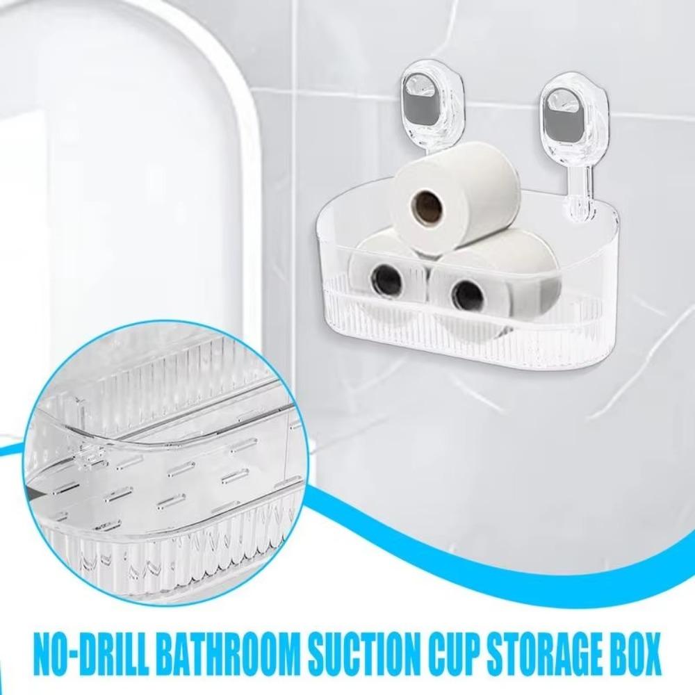 No Hole Drainage Shelf Suction Cup Shower Rack Kitchen Storage Basket for Kitchen Supplies