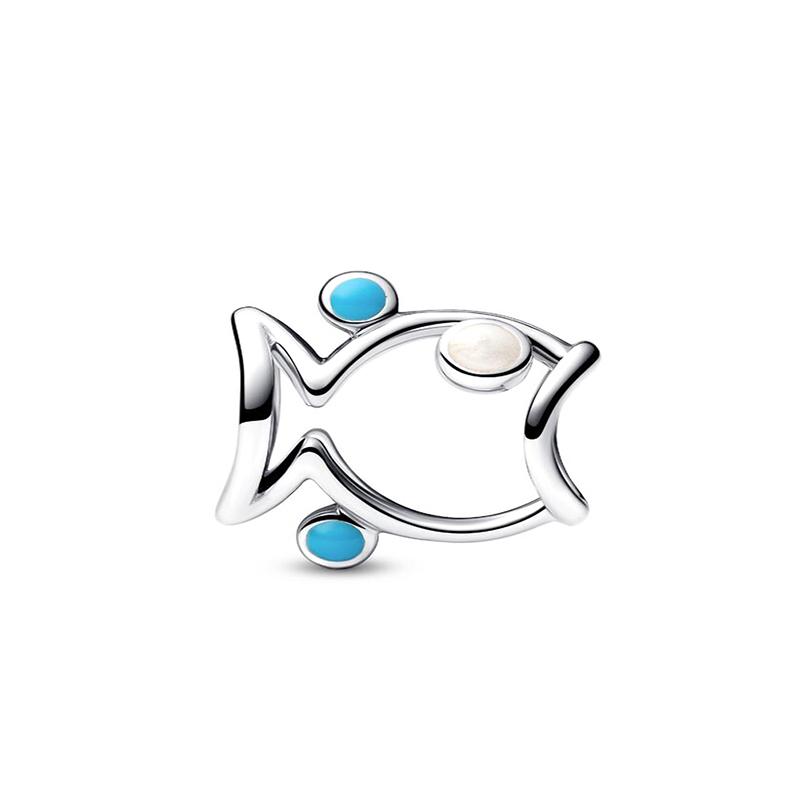 Оригинальный Шарм Морское Животное Подвеска из Циркона Бусины Подходит для Браслетов Ожерелье Шармы Медь Женский Роскошный DIY Изготовление Ювелирных Изделий