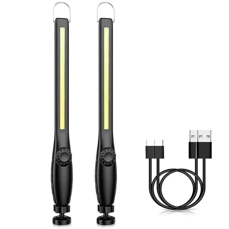 1/2/4 шт. светодиодный фонарик магнитный рабочий фонарь USB перезаряжаемый фонарь крючок портативный фонарь инспекционный фонарь кемпинговый автомобиль ремонтный фонарь