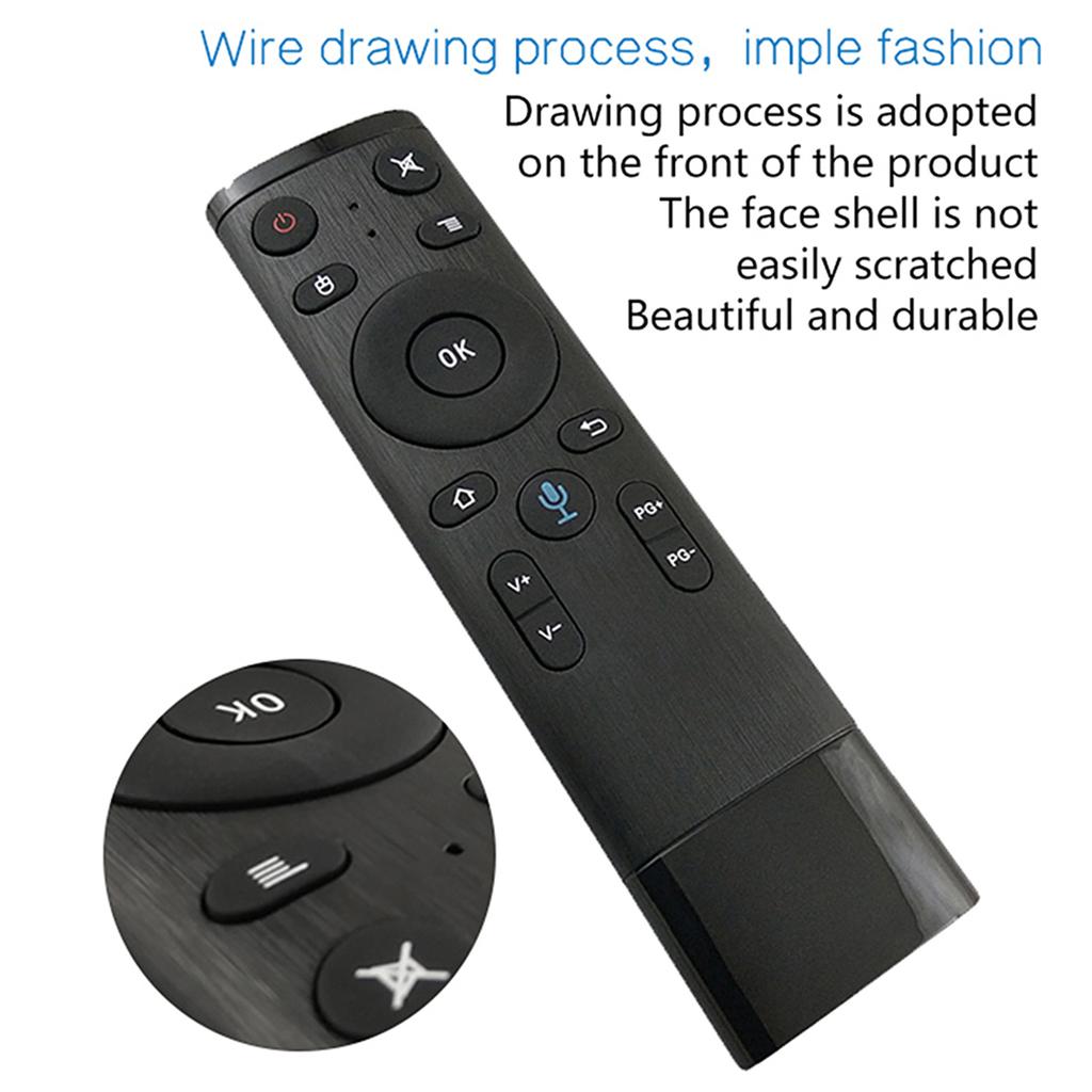 2.4G Wireless Remote Control with USB Receiver Voice Input for Smart TV Android TV Box HTPC PC