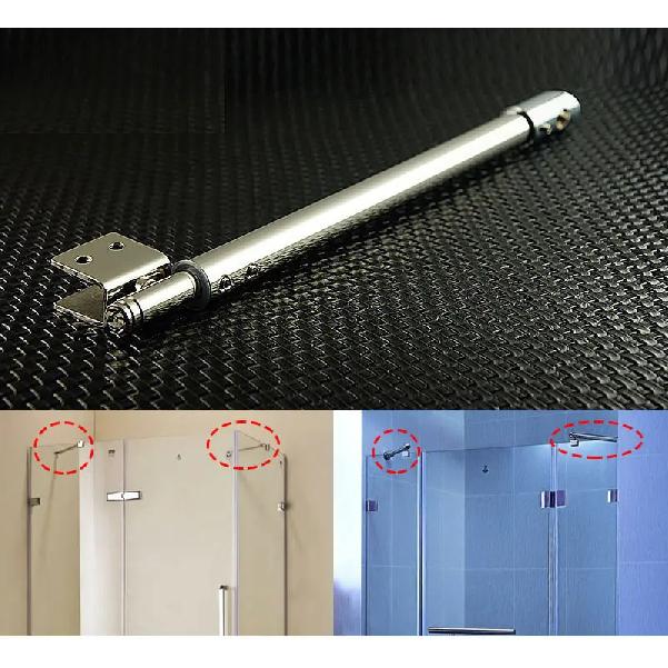 Stainless steel Shower Glass door fixed rod/clip,Bathroom glass support bar,Beveled clip,Stretchable length,shower accessories