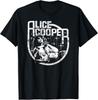 Alice Cooper – Classic Alice Photo On Cranberry T-Shirt