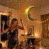 Reflective Finish Disco Moon Decoration Disco Style Party Room Decor Ornament  Party Decor