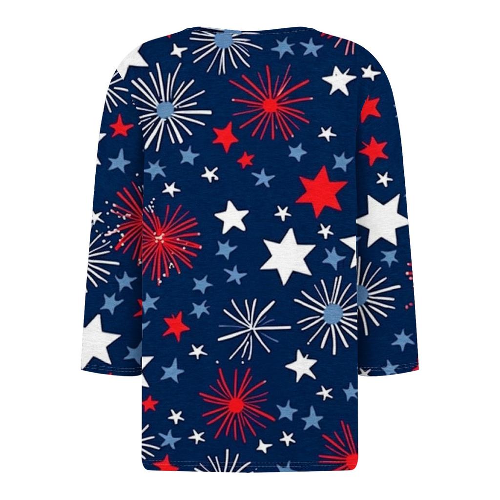 Женская футболка с короткими рукавами и принтом «День независимости»