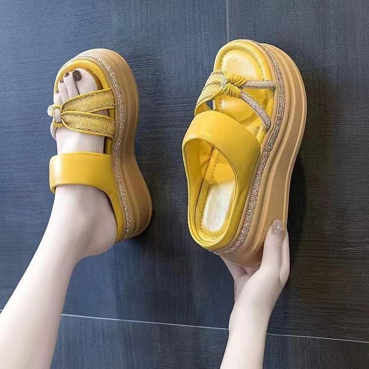 Thick-soled Inner Heel Cool Slippers Women's Summer New Popular Fashion Muffin Wedge Sandals
