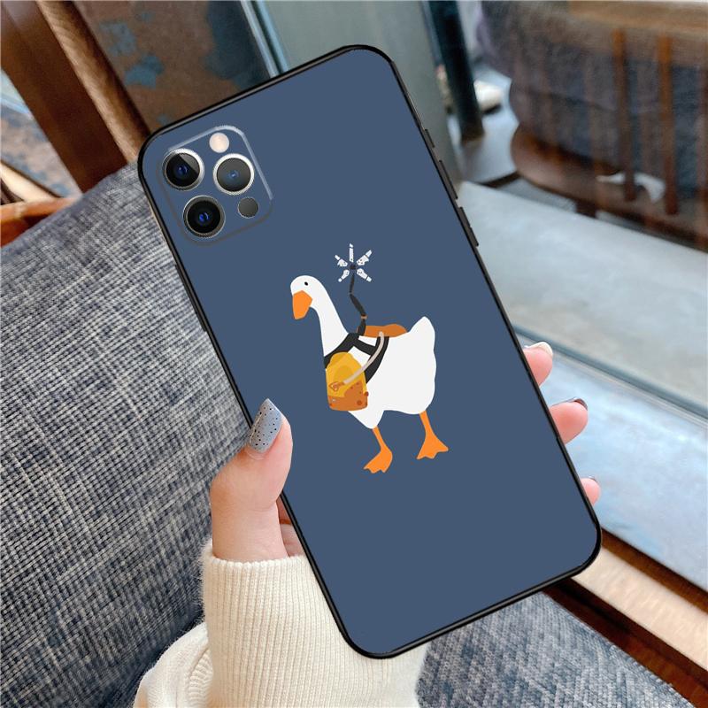 Мультяшный Милый Гусь Игровой Чехол Для Телефона Для iPhone 16 15 13 12 11 14 Pro Max 12 13 mini XR 15 16 Plus 16e Чехол-Ракушка