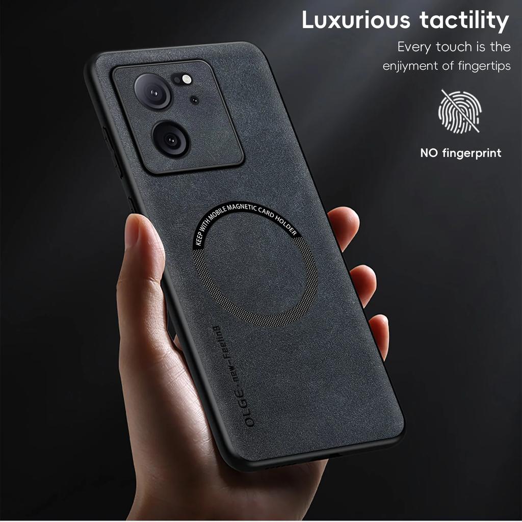 Магнитный кожаный мягкий чехол в стиле ретро для Xiaomi 13T Pro Xiaomi13T Pro 13TPro, чехол для телефона с беспроводной зарядкой