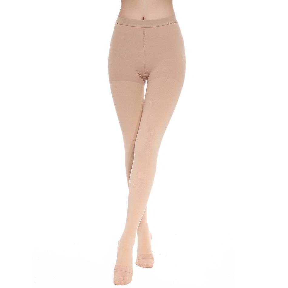 1 Pair Compression Socks Pressure Level 2 Open Toe Pantyhose Unisex Stress Relief Compression Stockings