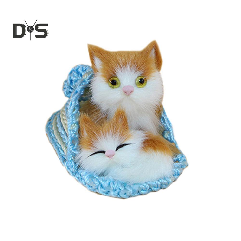 Mom&Me Cat Slippers Plush Kids Toy Simulation Animal Ornament Craft Xmas Gift