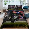 Крутой гоночный мотоцикл 3D стерео печать пододеяльник 100% полиэстер машинная стирка комплект постельного белья пододеяльник наволочка 2 шт