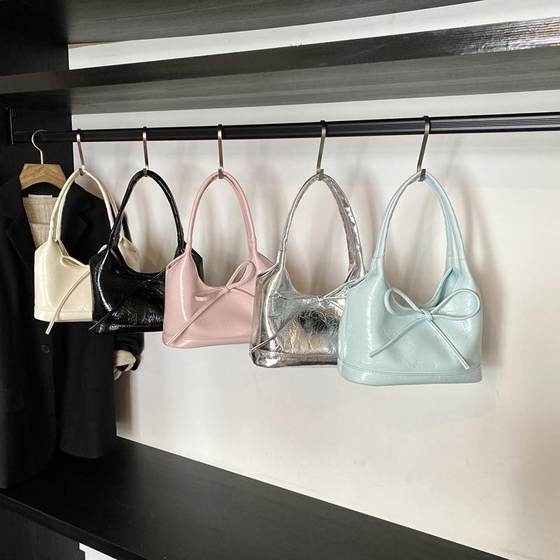 Minimalist Butterfly Knot Bag For Daily Casuals In Pu Material