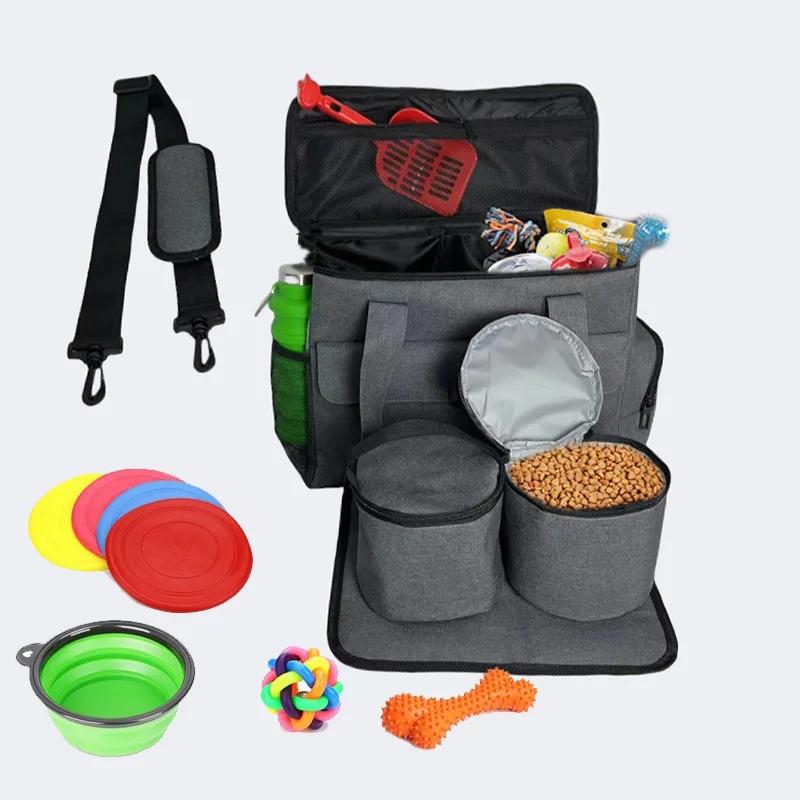 Многофункциональная дорожная сумка для собак - Прочный органайзер-переноска для питомцев с просторным дизайном, легко упаковывается, идеально подходит для дорожных аксессуаров