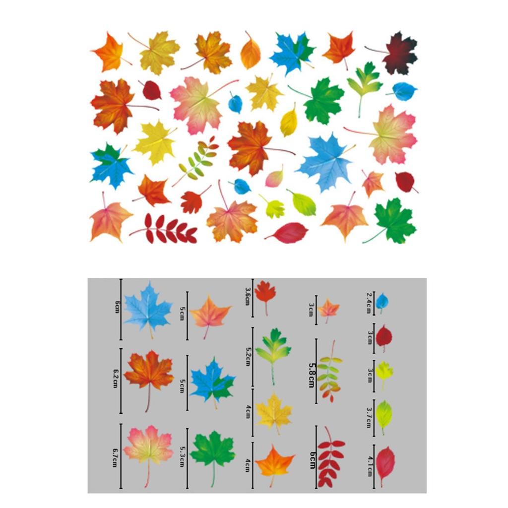 Наклейки на окно на День Благодарения, осенние листья, наклейки на окна, украшения, желуди Турции, сова, белка, клен, осеннее окно, цепляться