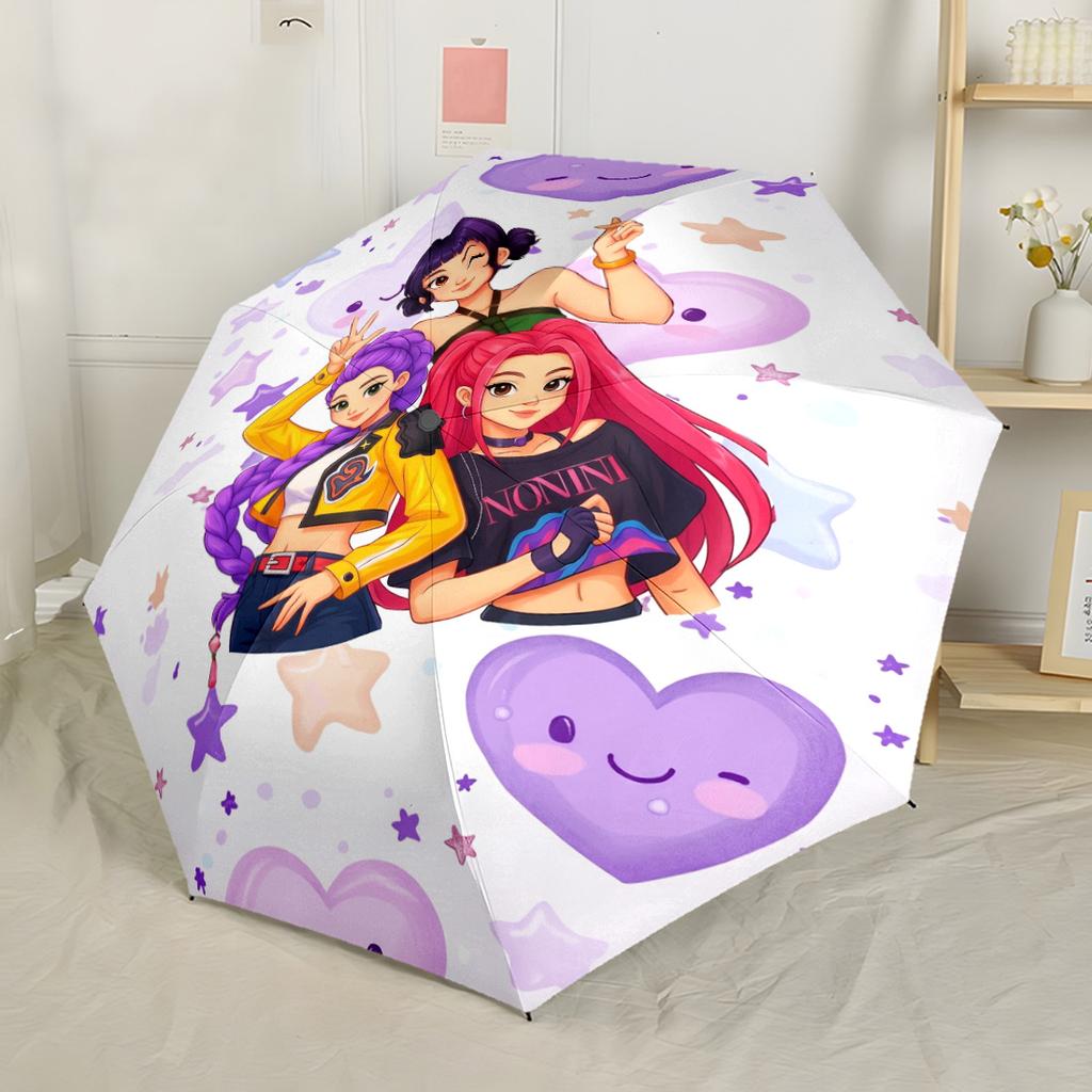 Nighttime Snack Adventure Portable Automatic Umbrella Compact & Durable 8-Rib Design Sturdy Construction All-Season Umbrella for Travel Fashion Lovers