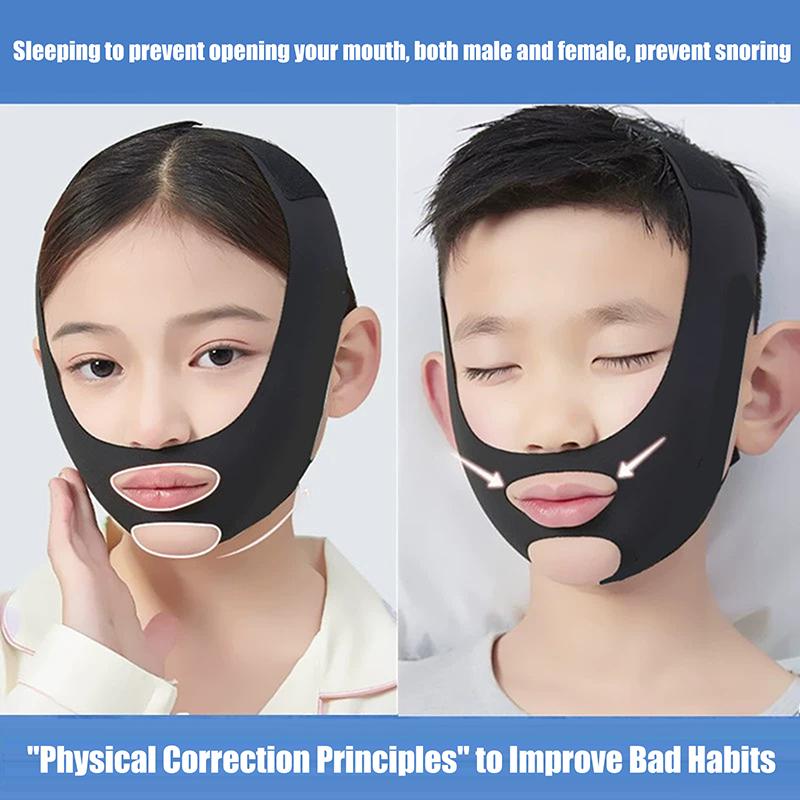 Детский сон Анти-открытый рот Предотвращение открытия рта V-образная повязка Маска для лица Подтяжка кожи Коррекция Детские привычки сна