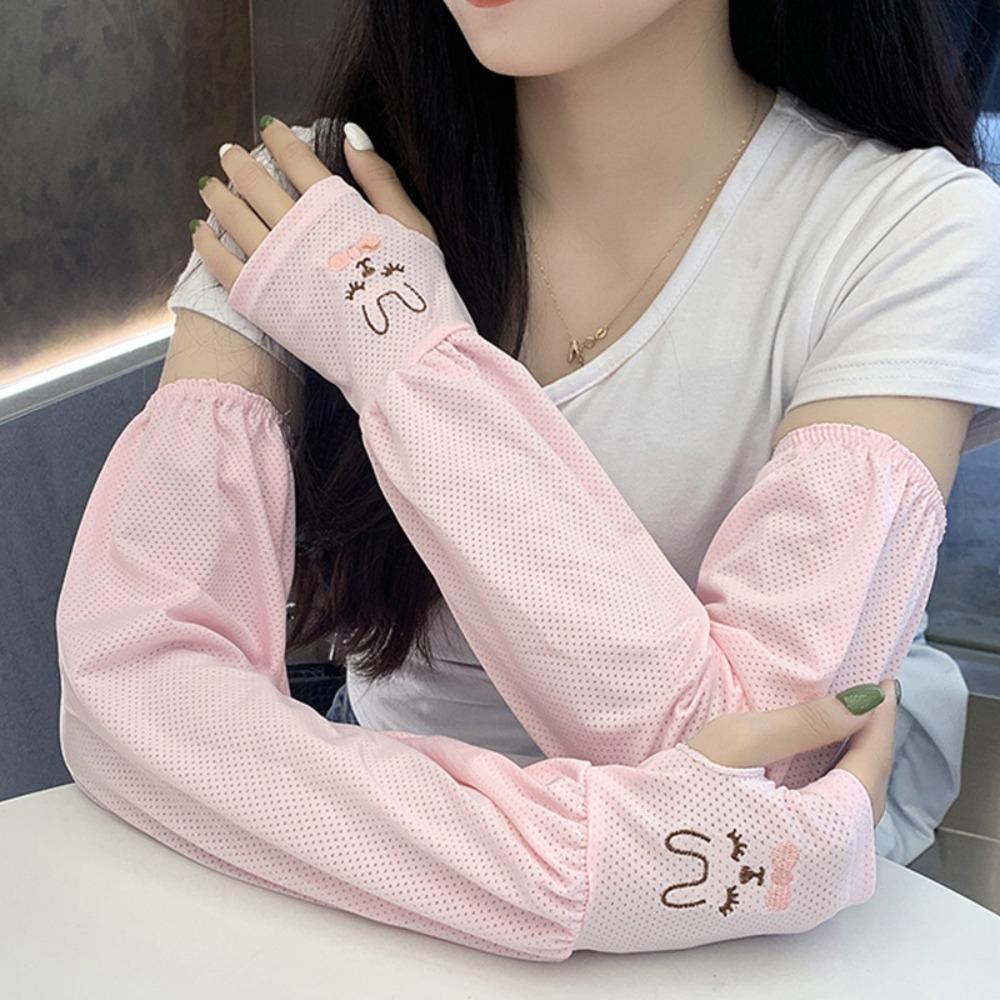 Rabbit Sunscreen Sleeve UV Protection Sun Protection Cover Thin Ice Silk Sleeves  Cycling