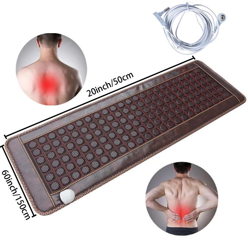 50x150 см электрический подогрев нефритовой турмалиновой кровати, матрас, германиевый камень, массажная подушка с нефритовыми камнями, диванная подушка, коврик с инфракрасным подогревом