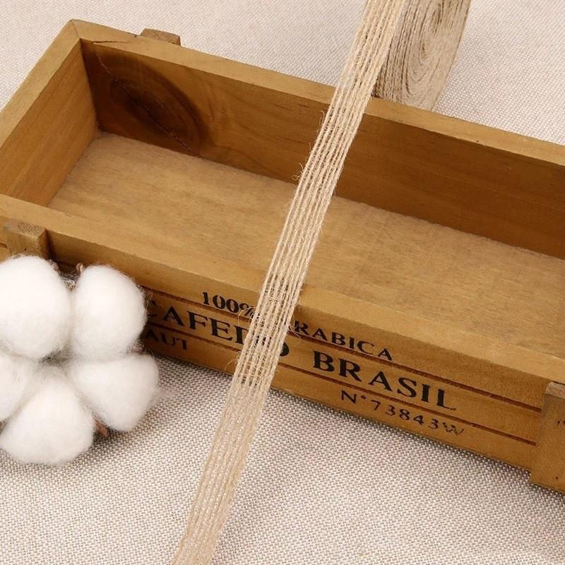Ручная джутовая лента из мешковины для DIY бантов и аксессуаров для волос