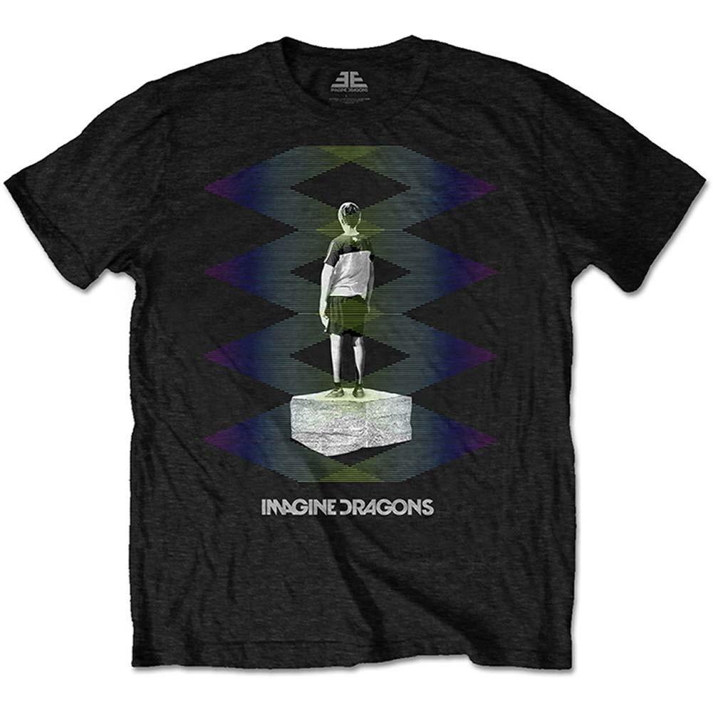 Men's Imagine Dragons Zig Zag Slim Fit T-shirt Medium Black