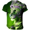 Daily Oversized Men's T-Shirt 3D Lion Print Tees Tops Summer Casual Animal Pattern Streetwear New Fashion Street Men Clothing