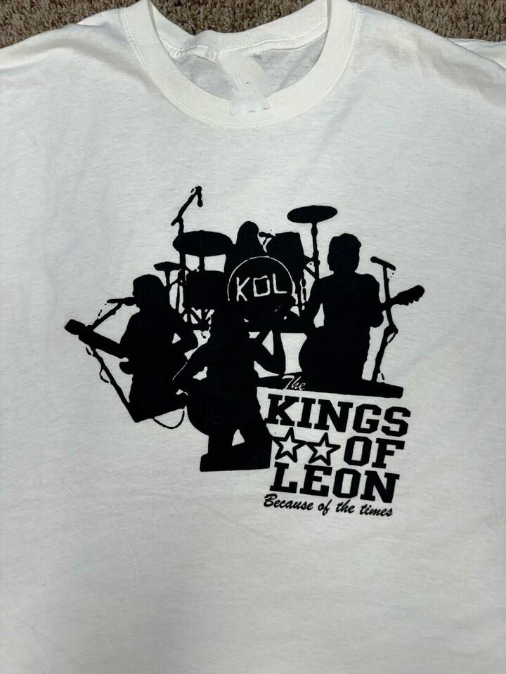 Kings Of Leon Because of The Tiimes White Band T-Shirt Classic Tee S-5XL ZL415
