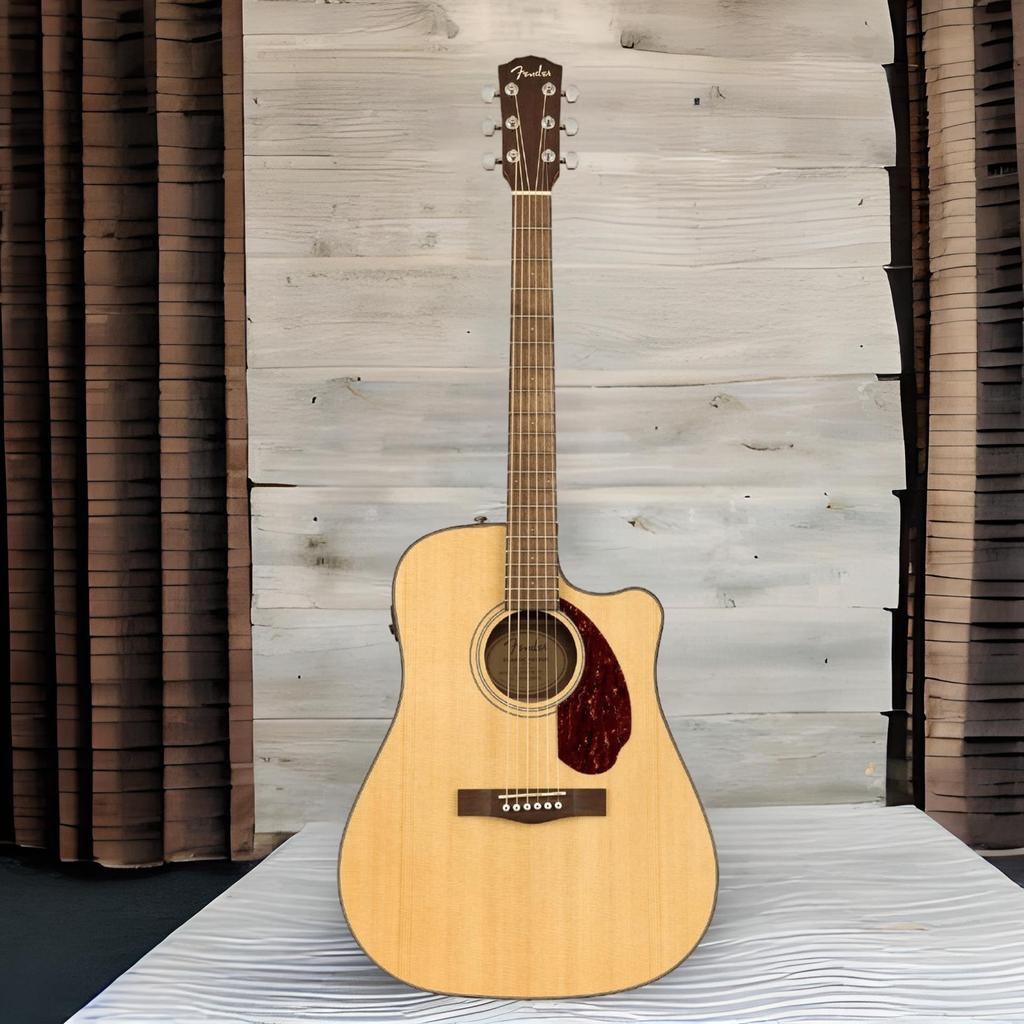 Электроакустическая гитара Fender, мягкий чехол Natural в комплекте CD-140SCE,