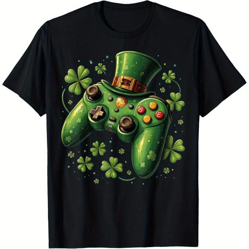 Cotton Gamer Boy Tshirt Unisex Gamepad Graphic Tees Fashion Casual Oversized Short Sleeve Tops Round Neck Streetwear Tshirt