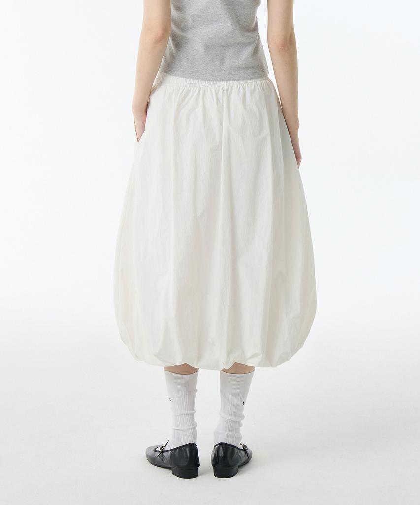Musinsa Standard Woman Women'S Balloon Banding Long Skirt [White]