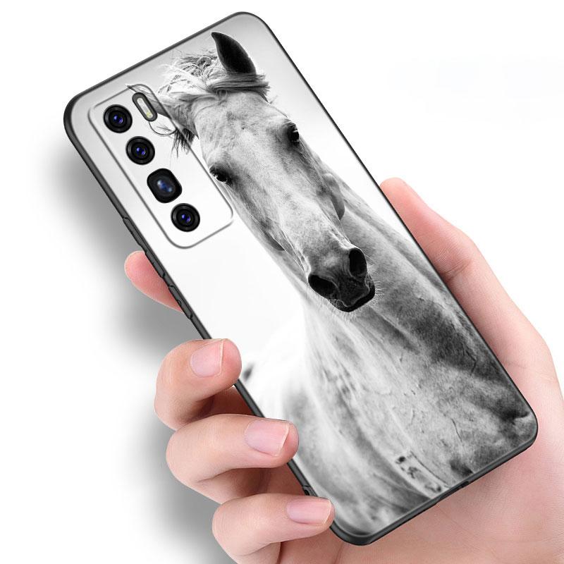 Horses Running Case For Huawei NOVA 8 9 Pro 8i 7i 7SE Y60 5T Mate 40 30 20 10 Lite Honor 50 30 Premium Pro Plus 30S Black Cover