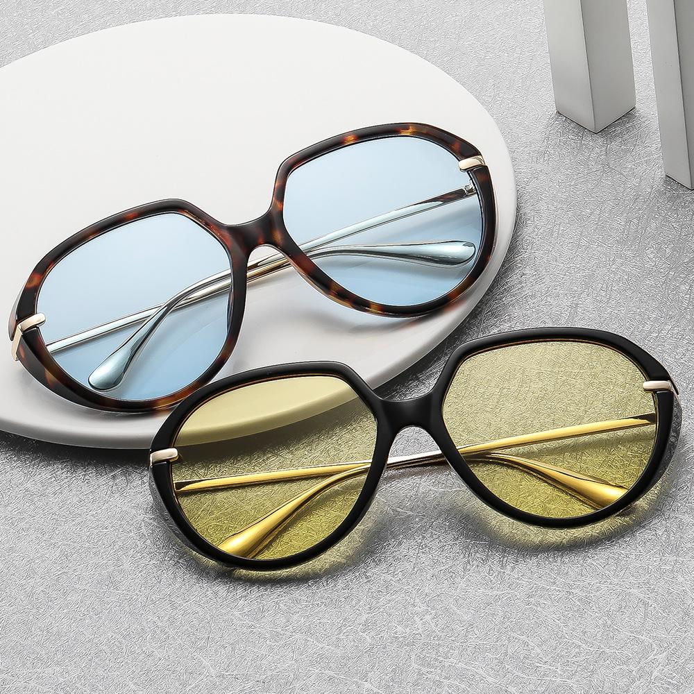 European and American new retro simple fashion sunglasses personalized unisex seaside vacation UV-proof glasses