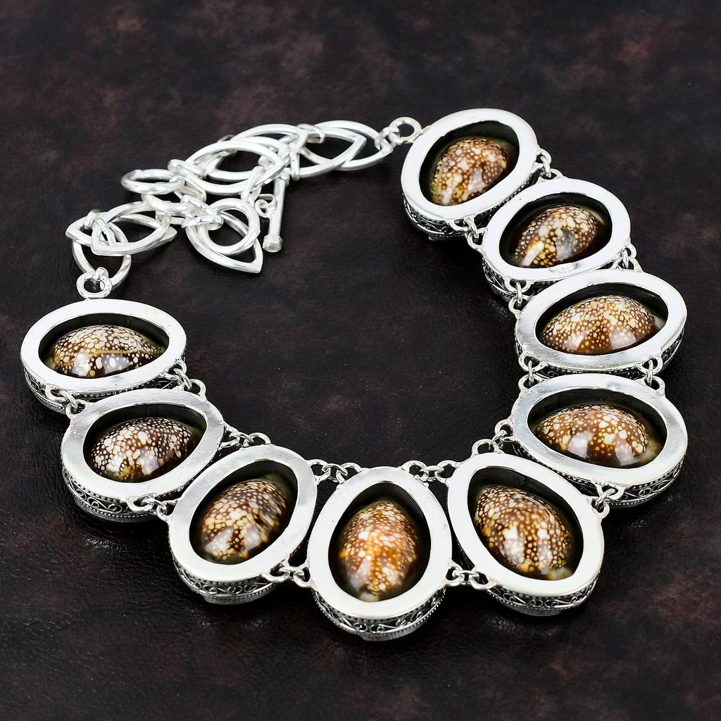 Ожерелье из ракушки каури, винтажное ожерелье ручной работы, ожерелье из стерлингового серебра 925 пробы, ювелирные изделия из натуральных драгоценных камней, регулируемая цепочка, ожерелье, подарок для нее