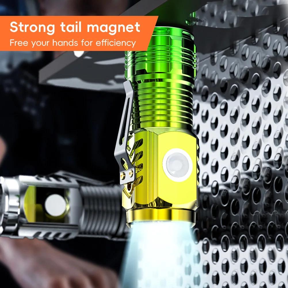 High-brightness Light Flashlight LED USB Rechargeable Mini Tactical Torch Waterproof Camping Hunting Searchlight Flashlight