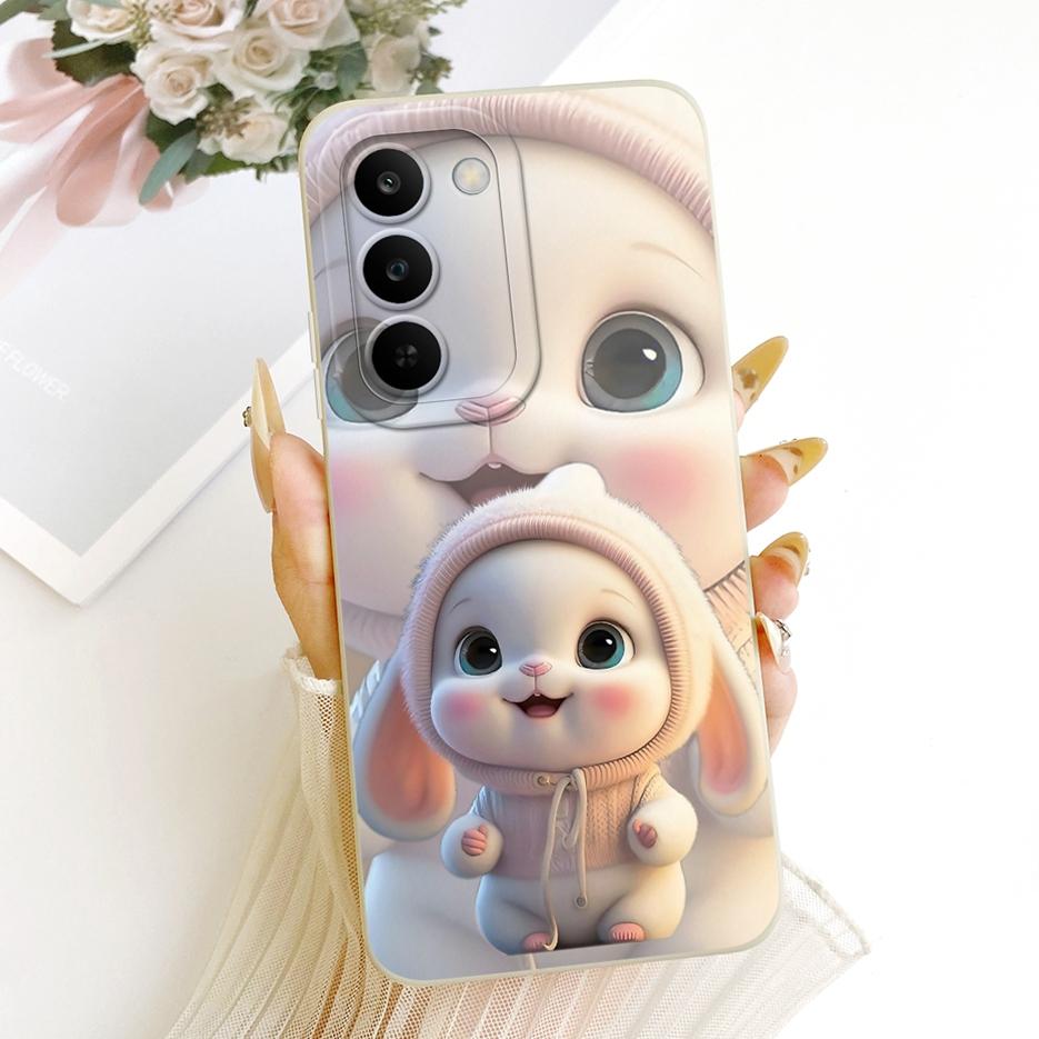 Чехол для Realme C83 5G Чехол для Realme P4 Lite 5G RMX5261 Милый мультяшный чехол-кролик Мягкий силиконовый чехол для Realme C100 5G Чехол для RealmeC83