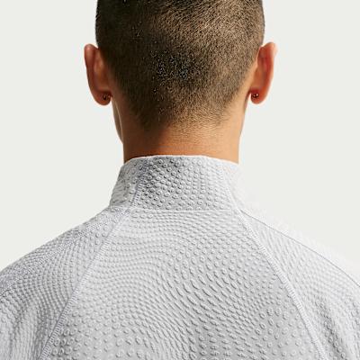 Men's Nike Sweatshirts Men's Gray Stand Collar Moderate Straight Fit