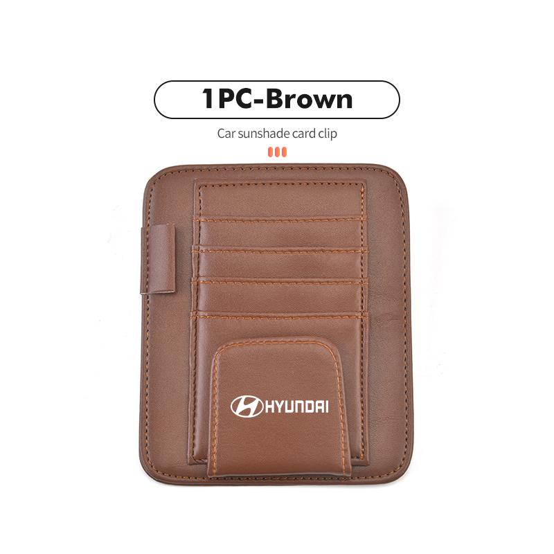Car Sun Visor Sunglasses Clip Credit Card Pen Storage Holder For Hyundai Tucson NX4 IX35 H7 2022 2021 2020 2019 2018 2009 XX31