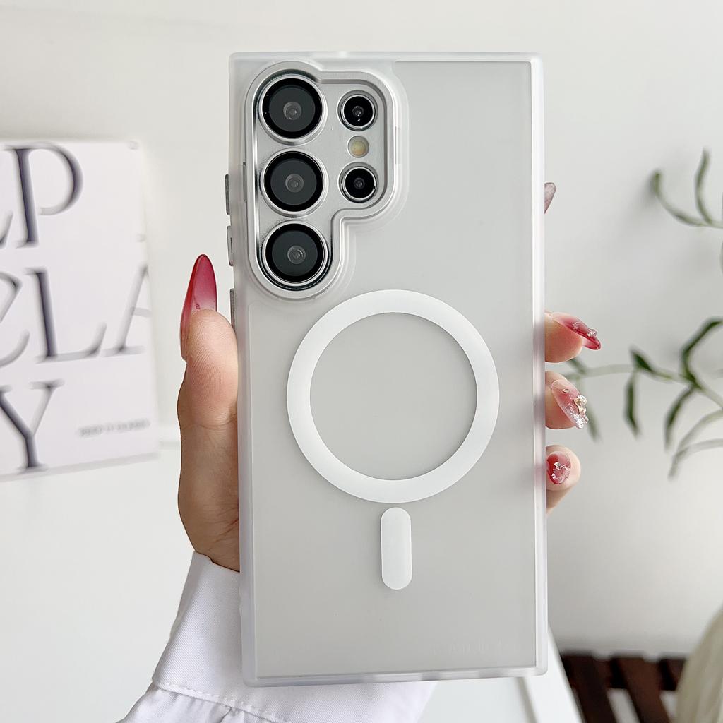 Translucent Lens Protect Shockproof Case For Samsung S26 S25FE S25 S24 S23 FE S22 Ultra Plus For Magsafe Magnetic Cover