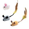 Electric Mice Cat Toys Interactive Random Walking Simulation Mouse Pet Cat Plush Toy Vibration Sensor Kitten Cats Teaser Toys