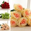 Artificial 9 Heads Rose Flower Bridal Bouquet Wedding Party Home Desktop Decor