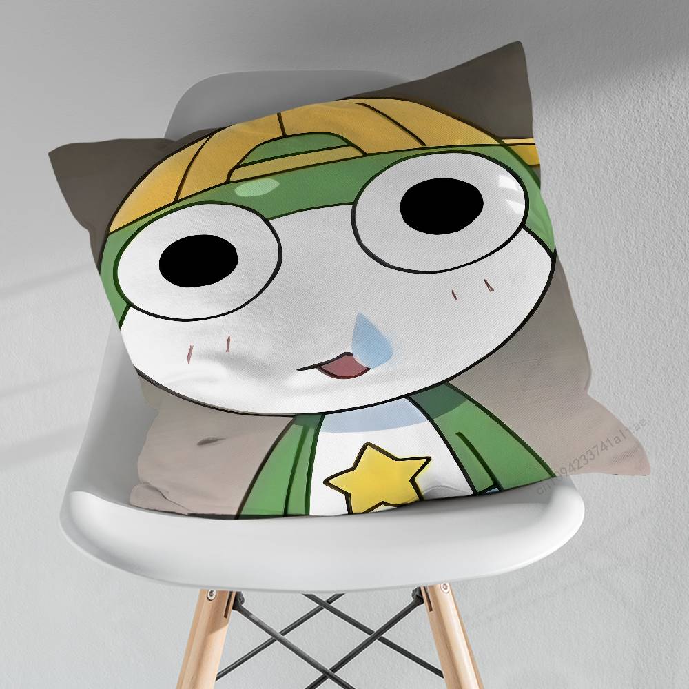 GGunsou FFrog KKeroro Pillowcase for Sofa Room Office Decor Printing  Merchandise AllMatch Cushion Cover