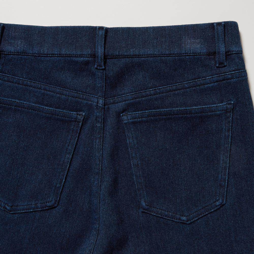 Uniqlo Джинсовые леггинсы Heattech Ultra Stretch с высокой посадкой, брюки, длина ног 76 см 