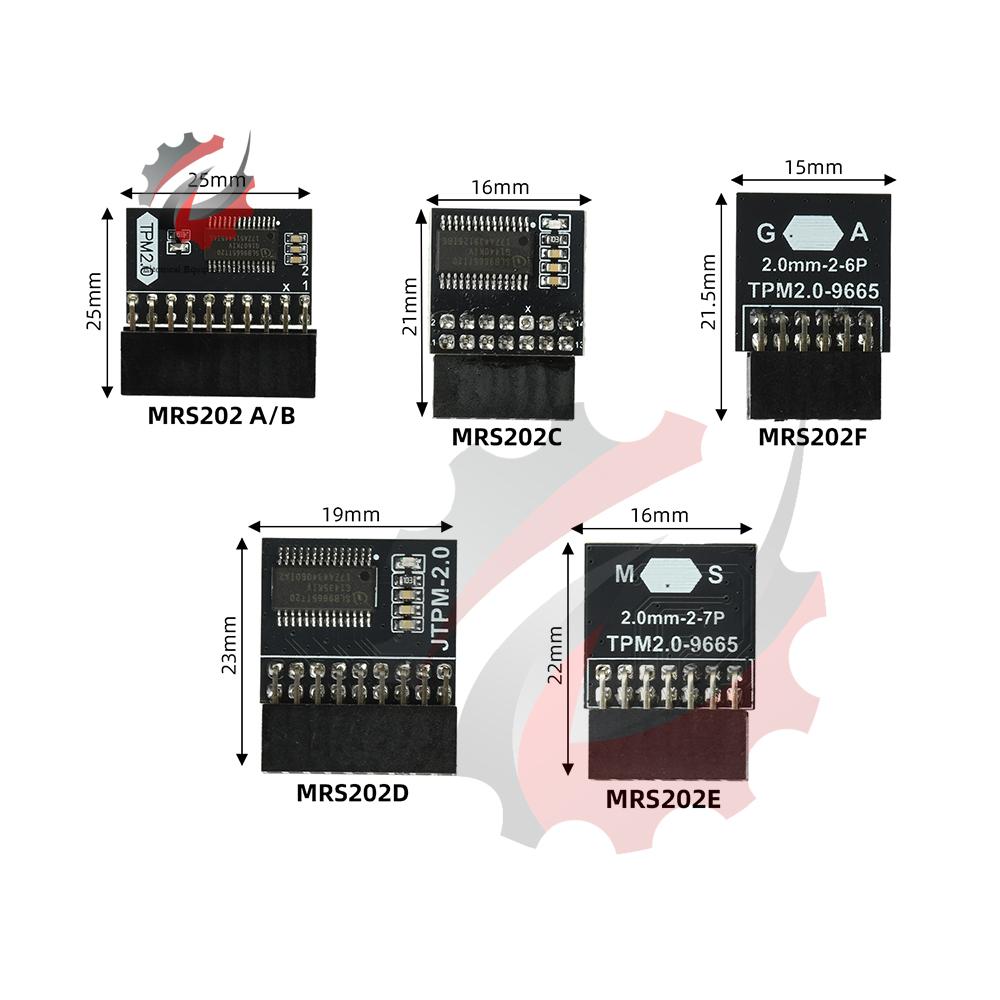 TPM 2.0 Encryption Security Module 20Pin TPM2.0 Module PCB Material Safe Stable Standalone Crypto Processor For Computer